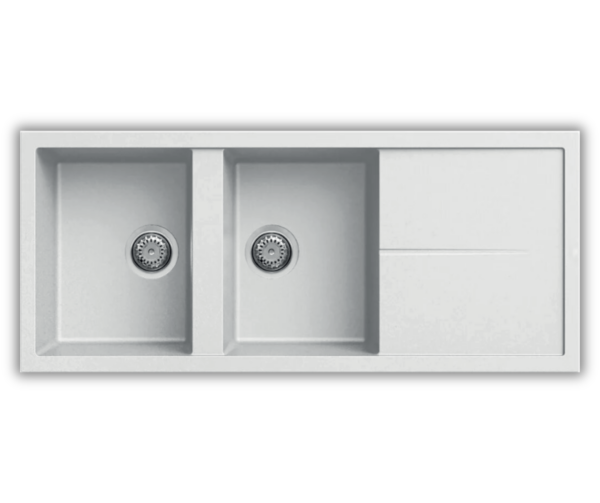 EVIER GRANITE EGO 116 WHITE INFINITY