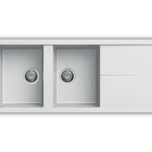 EVIER GRANITE EGO 116 WHITE INFINITY