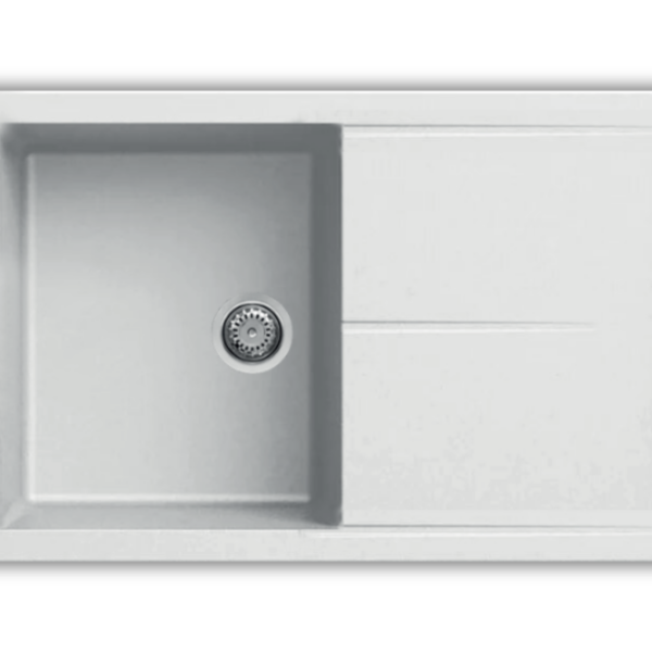 EVIER GRANITE EGO 86 WHITE INFINITY