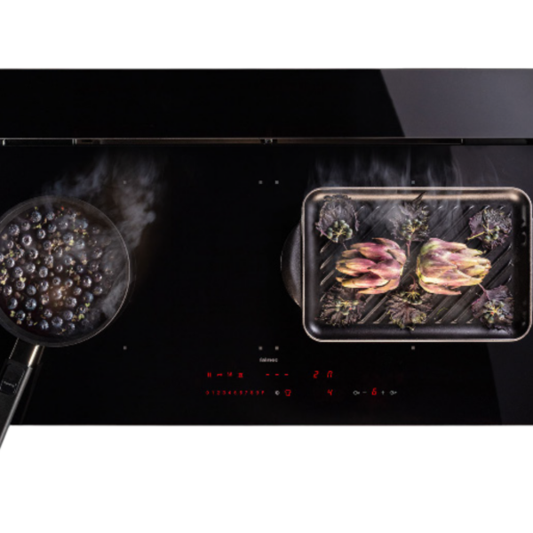 Table Induction Avec Hotte Intégrée Brera 90 Noir FALMEC
